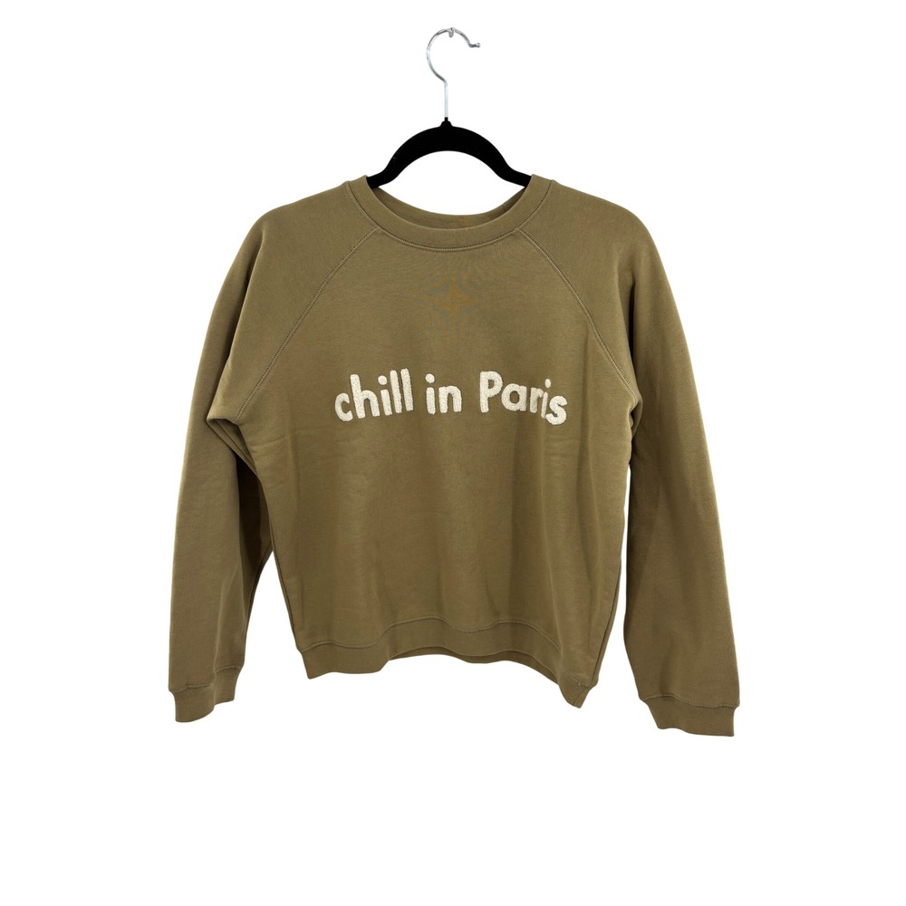 ROSAE PARIS Organic Cotton Chill In Paris Sweatshirt Women Size 36